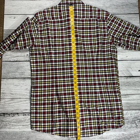 Eton Contemporary Plaid Checked Print Dress Shirt - Picture 11 of 12